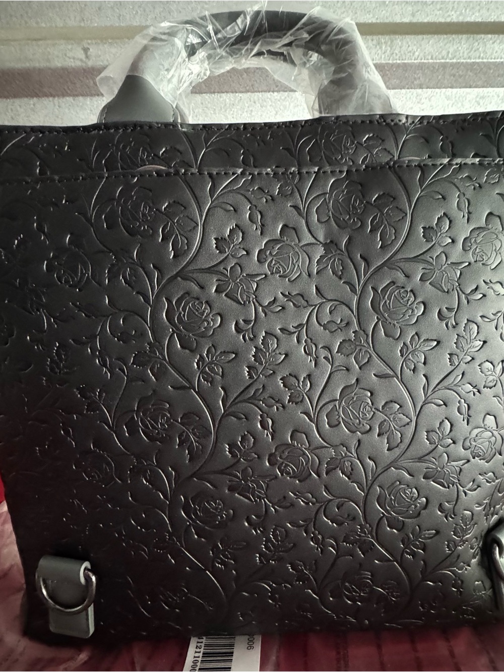 Loungefly Wednesday Nevermore Academy Embossed Convertible backpack and tote - Picture 2 of 3